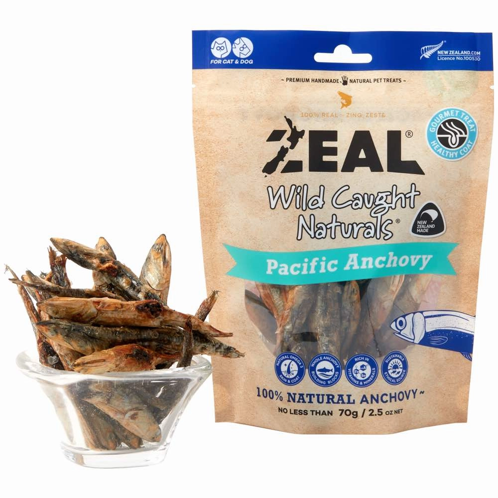 'BUNDLE DEAL': Zeal Wild Caught Naturals Pacific Anchovy Grain-Free Treats For Cats & Dogs 70g dog supplies dog food toys accessories dog bed