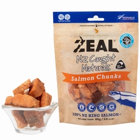 'BUNDLE DEAL': Zeal Wild Caught Naturals Salmon Chunks Grain-Free Treats For Cats & Dogs 85g dog chew toys dog dental chews durable chew toys puppy chew toy bone chew