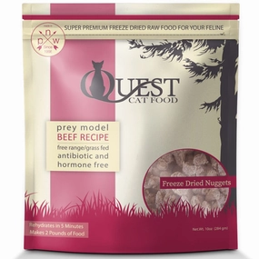 'BUNDLE DEAL (Exp Aug 25)': Quest Prey Model Beef Recipe Grain-Free Freeze-Dried Raw Cat Food 10oz cat general supplies cat toys cat grooming cat food cat litter
