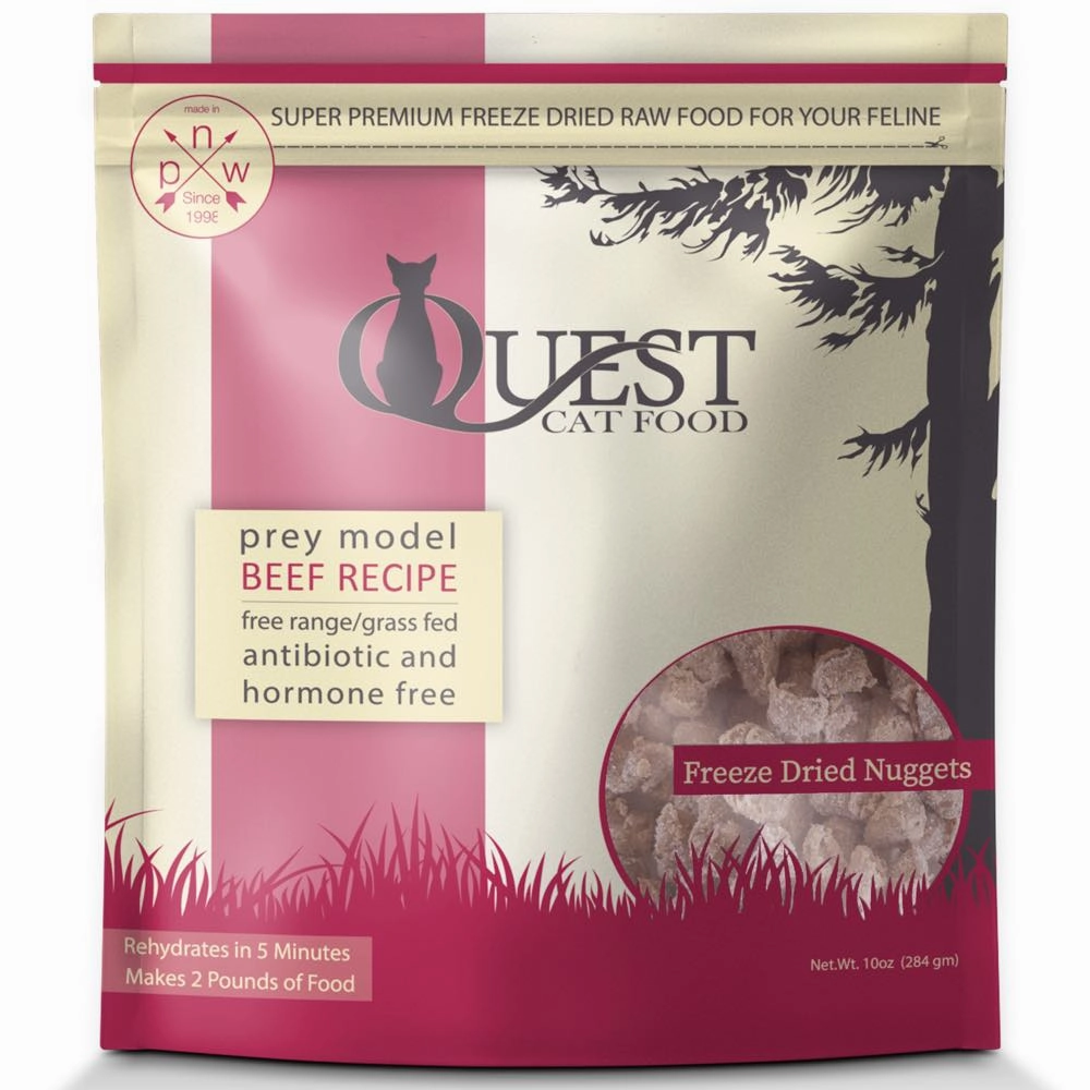 'BUNDLE DEAL (Exp Aug 25)': Quest Prey Model Beef Recipe Grain-Free Freeze-Dried Raw Cat Food 10oz cat general supplies cat toys cat grooming cat food cat litter