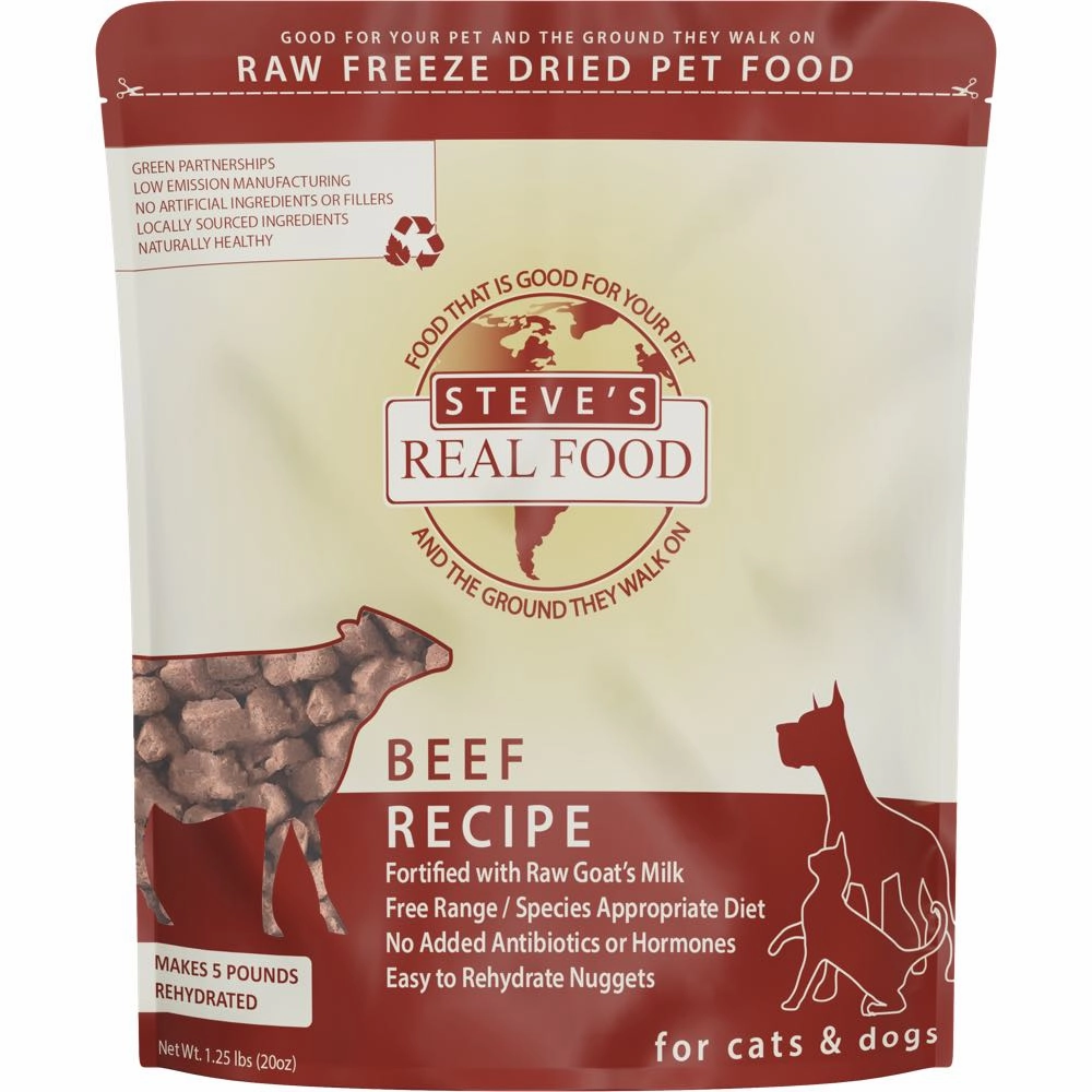 'BUNDLE DEAL FREE FD TREATS': Steve's Real Food Beef Grain-Free Freeze-Dried Raw Food For Cats & Dogs 20oz fly trap horse fly spray poultry fly control fly repellent farm fly solution