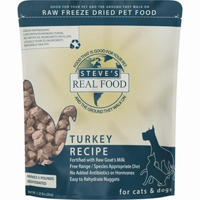 'BUNDLE DEAL FREE FD TREATS': Steve's Real Food Turkey Grain-Free Freeze-Dried Raw Food For Cats & Dogs 20oz cat general supplies cat toys cat grooming cat food cat litter