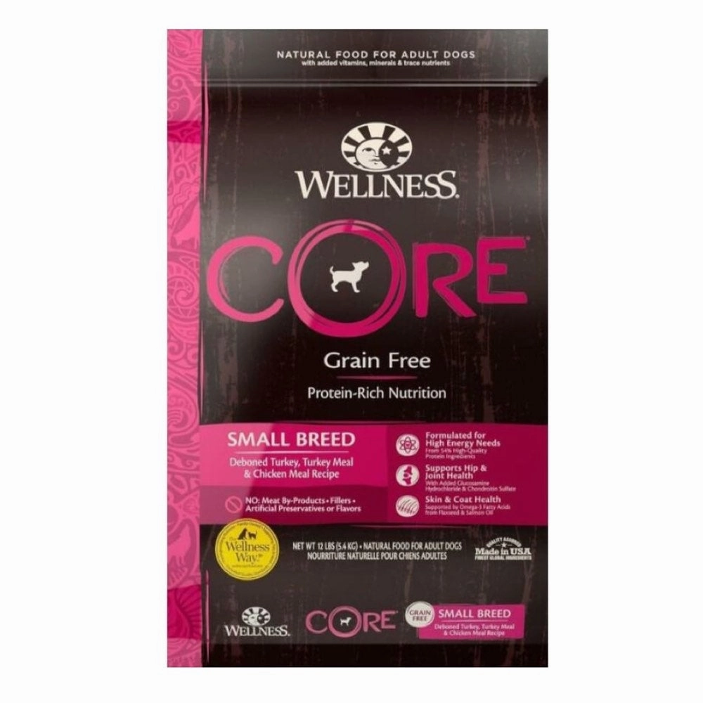 'BUNDLE DEAL/FREE FD TREATS': Wellness CORE Grain-Free Small Breed Adult Formula Dry Dog Food