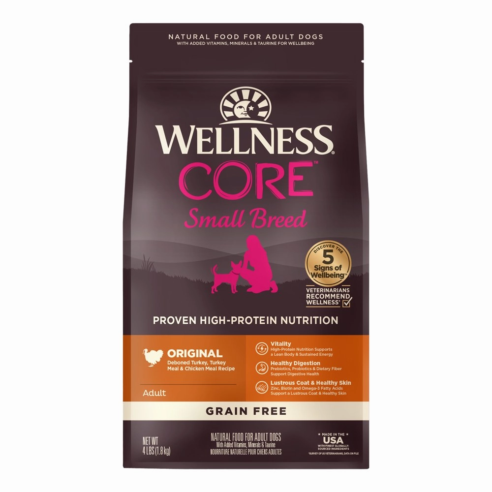 'BUNDLE DEAL/FREE FD TREATS': Wellness CORE Grain-Free Small Breed Adult Formula Dry Dog Food