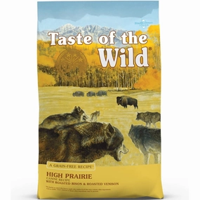 'BUNDLE DEAL/FREE TREAT': Taste Of The Wild High Prairie Roasted Bison & Venison Grain-Free Adult Dry Dog Food dog grooming shampoo collar crate feeding supplies
