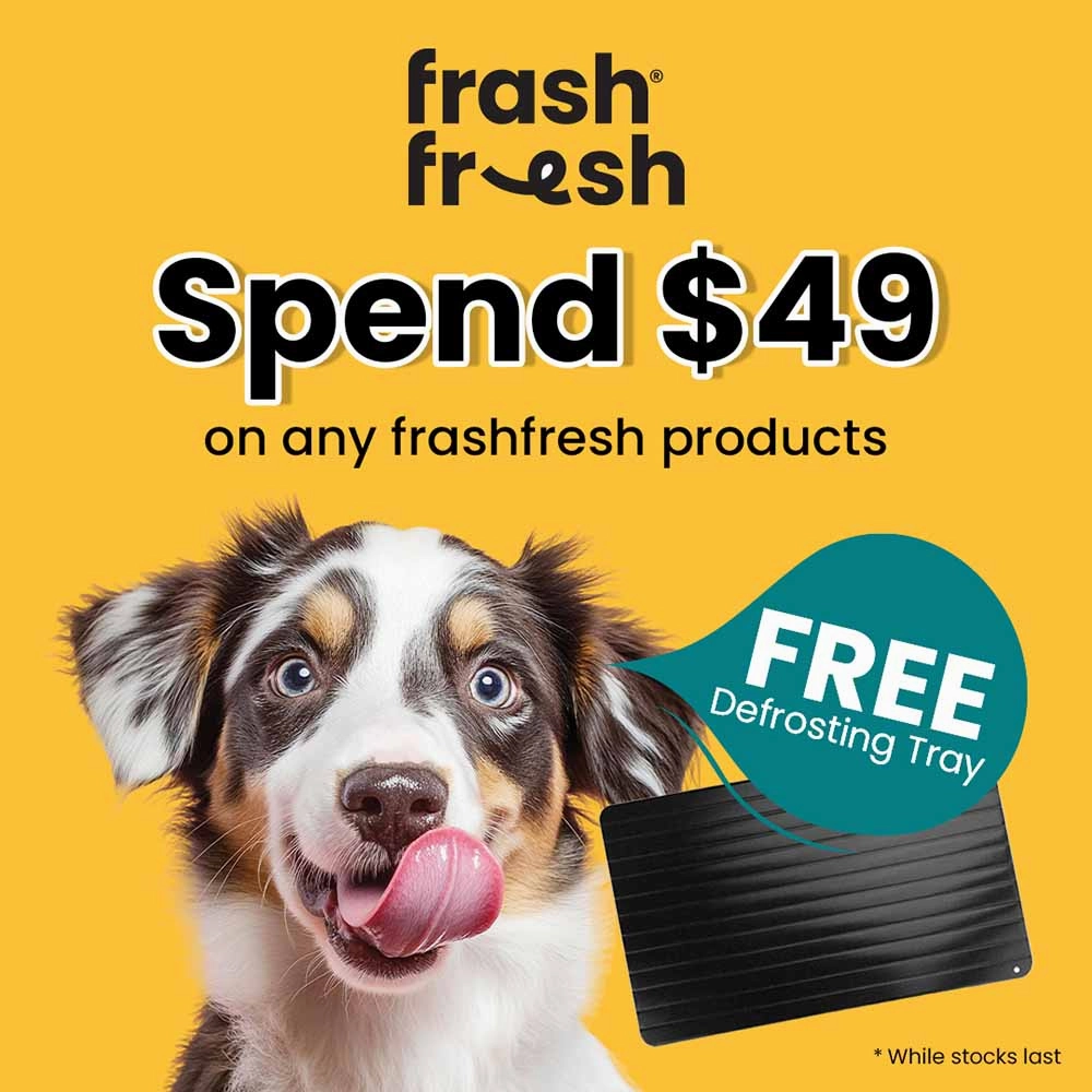 'FREE DEFROSTING TRAY': frashfresh Cooked Beef NutriAbsorb Frozen Dog Food 2.25kg