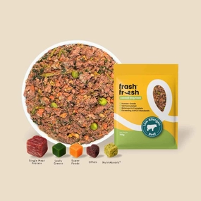 'FREE DEFROSTING TRAY': frashfresh Cooked Beef NutriAbsorb Frozen Dog Food 2.25kg dog grooming shampoo collar crate feeding supplies