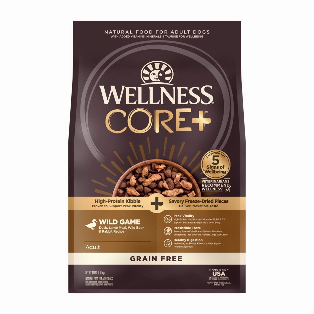 'FREE FD TREATS': Wellness CORE  (RawRev) Wild Game Adult Grain-Free Dry Dog Food dog grooming shampoo collar crate feeding supplies