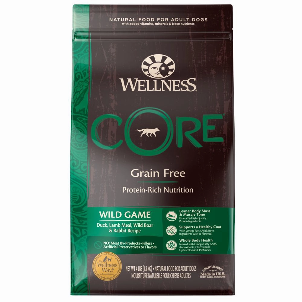 'FREE FD TREATS': Wellness Core Grain-Free Wild Game Formula Dry Dog Food dog grooming shampoo collar crate feeding supplies