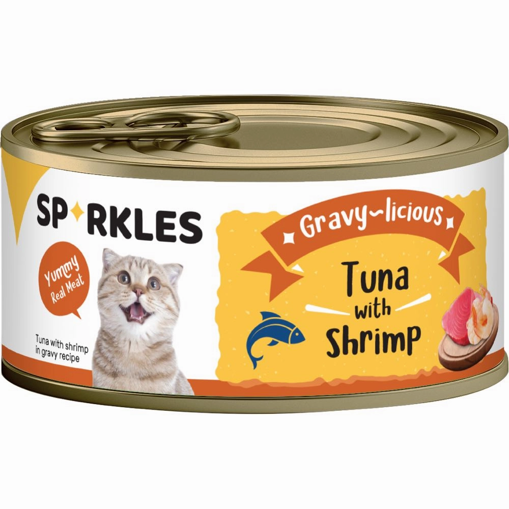 'FREE TREATS w 24cans':Sparkles Gravy-licious Tuna With Shrimp Canned Cat Food 80g x 24 cat general supplies cat toys cat grooming cat food cat litter