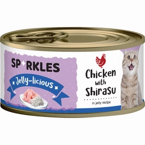 'FREE TREATS w 24cans': Sparkles Jelly-licious Chicken With Shirasu Canned Cat Food 80g x 24 cat general supplies cat toys cat grooming cat food cat litter