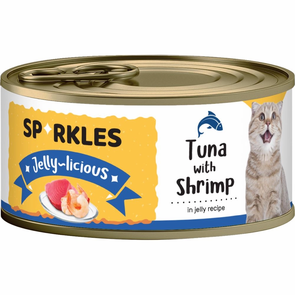 'FREE TREATS w 24cans': Sparkles Jelly-licious Tuna With Shrimp Canned Cat Food 80g x 24 cat general supplies cat toys cat grooming cat food cat litter