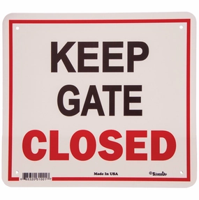 "Keep Gate Closed" Sign, 11.5" x 12.75" grooming tools dog brush cat nail clipper pets shampoo pet trimmer