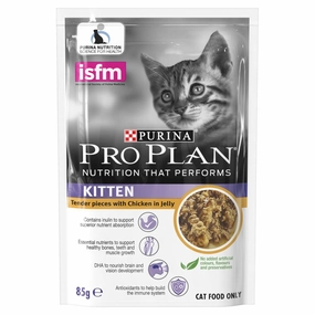 'Trial Special 50% OFF': Pro Plan Chicken In Jelly Kitten Pouch Cat Food 85gx1 cat snacks catnip treats healthy cat food cat reward treats low calorie cat food