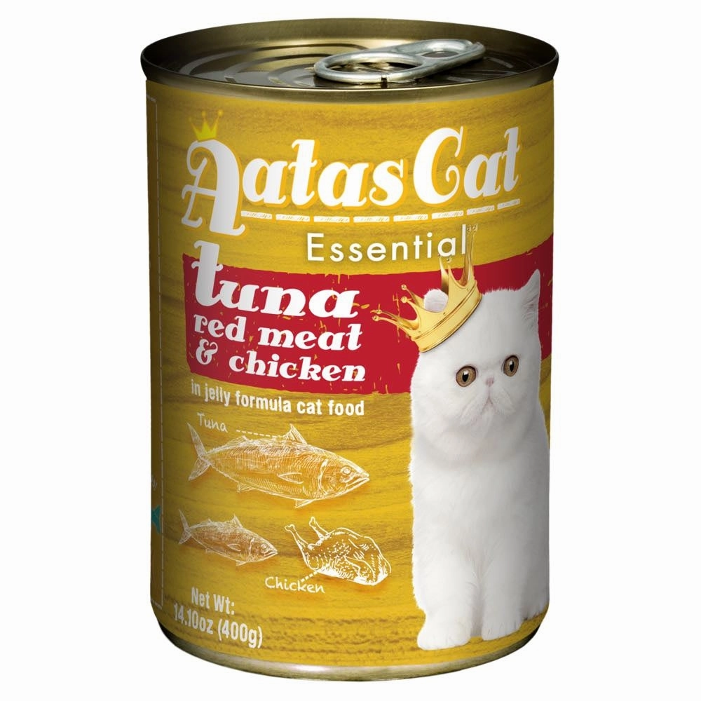 Aatas Cat Essential Tuna Red Meat & Chicken in Jelly Canned Cat Food 400g dry cat food cat treats grain free cat food kitten treats cat dental treats
