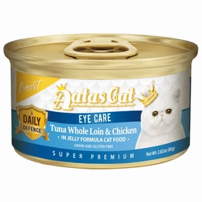 Aatas Cat Finest Daily Defence Eye Care - Tuna Whole Loin & Chicken in Jelly Formula Canned Cat Food 80g dry cat food cat treats grain free cat food kitten treats cat dental treats