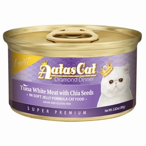 Aatas Cat Finest Diamond Dinner Tuna with Chia Seeds in Soft Jelly Canned Cat Food 80g cat food cans soft cat food high protein cat food natural cat food senior cat food