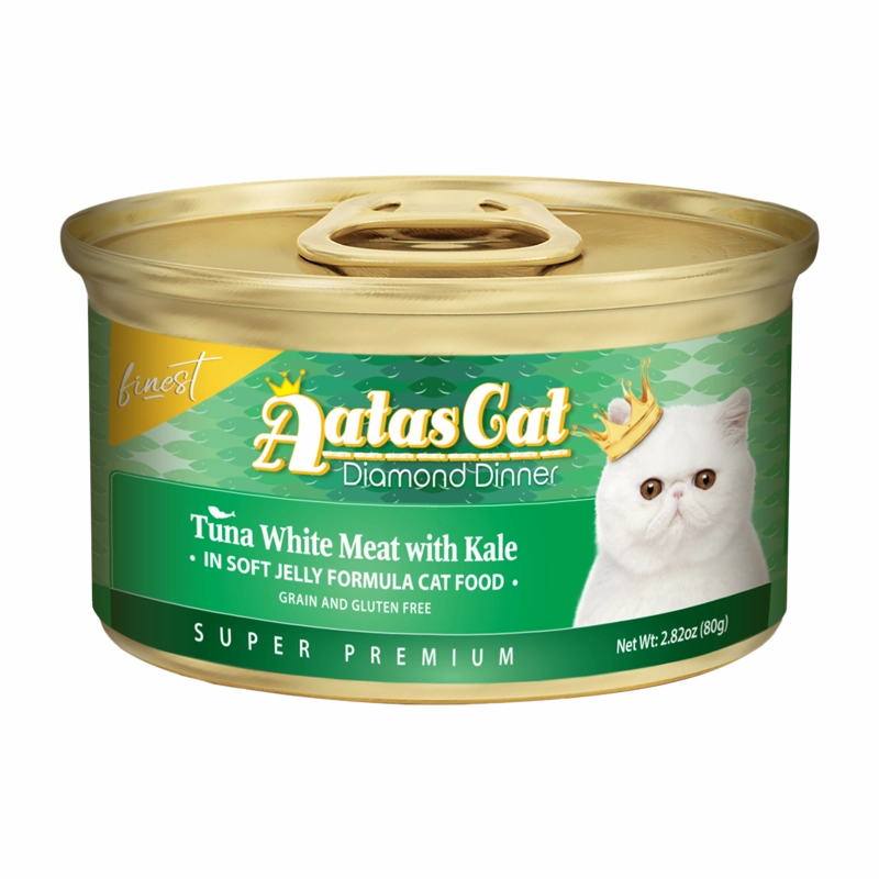 Aatas Cat Finest Diamond Dinner Tuna with Kale in Soft Jelly 80g