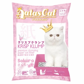 Aatas Cat Krisp Klump Paper Cat Litter Sakura 7L kitten supplies kitten toys kitten food kitten litter box kitten bed