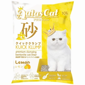 Aatas Cat Kuick Klump Bentonite Cat Litter Lemon 10L kitten supplies kitten toys kitten food kitten litter box kitten bed