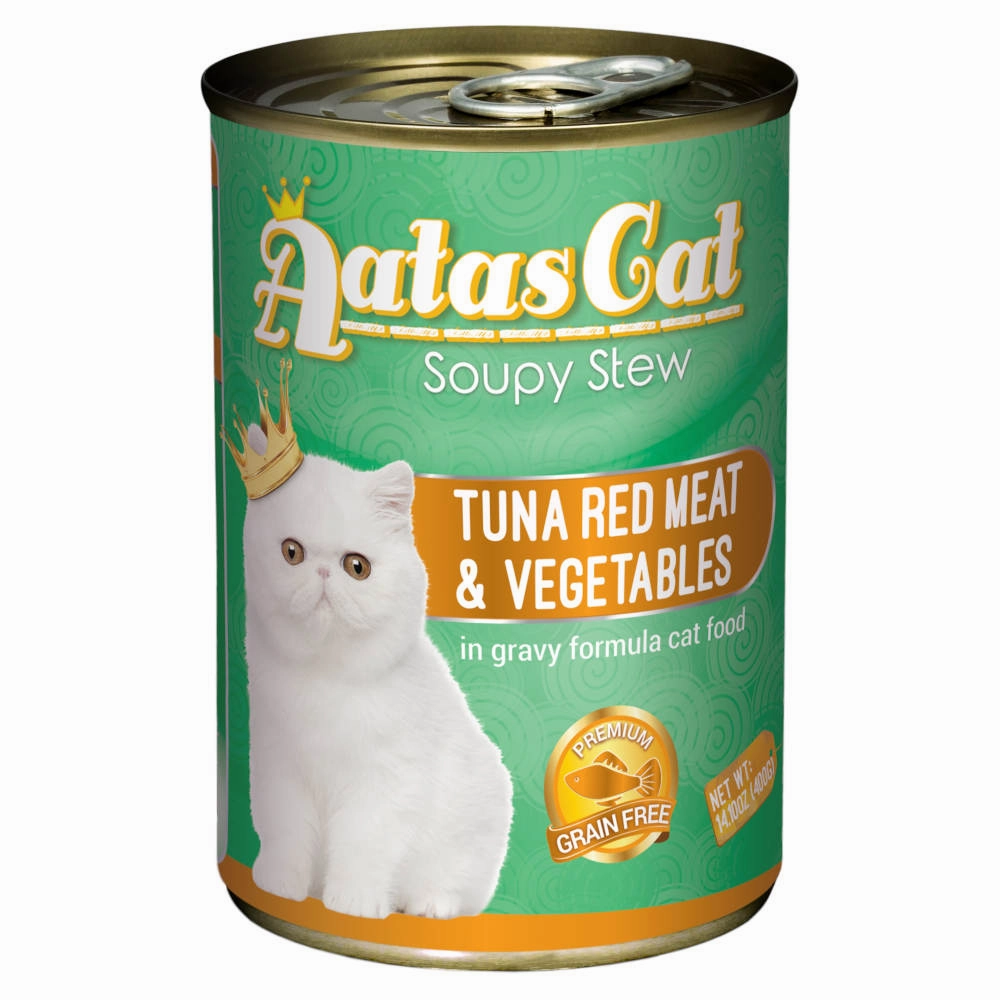 Aatas Cat Soupy Stew Tuna Red Meat With Vegetables In Gravy Grain-Free Adult Canned Cat Food 400g dry cat food cat treats grain free cat food kitten treats cat dental treats
