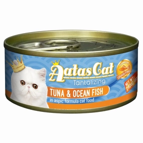 Aatas Cat Tantalizing Tuna & Ocean Fish In Aspic Canned Cat Food 80g cat food cans soft cat food high protein cat food natural cat food senior cat food