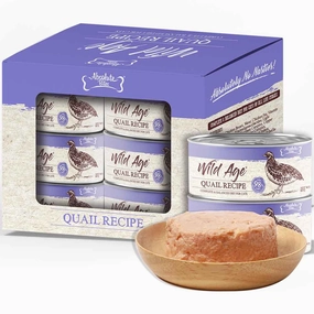 Absolute Bites Wild Age Quail Complete & Balanced Diet Canned Cat Food 80g - Box of 6 canned cat food wet cat food grain free cat food cat stew cat food pouch