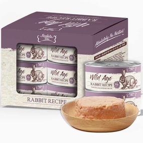 Absolute Bites Wild Age Rabbit Complete & Balanced Diet Canned Cat Food 80g - Box of 6 canned cat food wet cat food grain free cat food cat stew cat food pouch