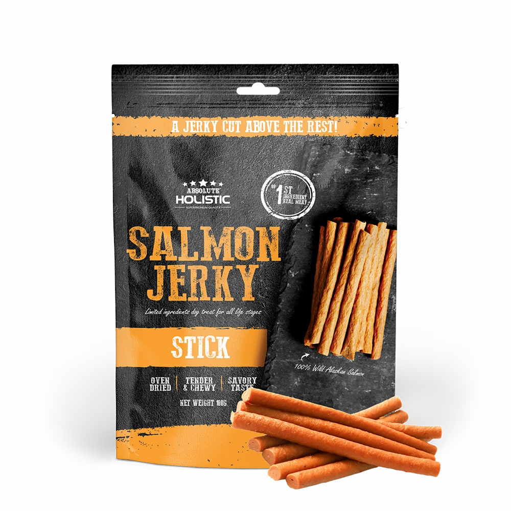Absolute Holistic Dog Treats Salmon Jerky Stick 100g