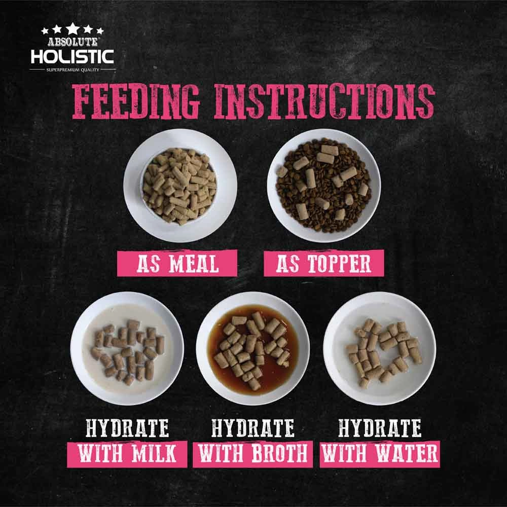 Absolute Holistic Raw in the Bag Duck Bites Complete Freeze Dried Dog Food 14oz