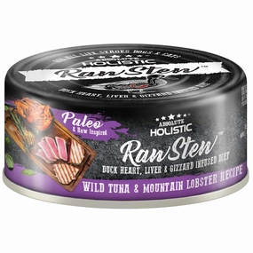 Absolute Holistic Raw Stew Wild Tuna & Mountain Lobster Grain-Free Canned Cat & Dog Food 80g dry cat food cat treats grain free cat food kitten treats cat dental treats