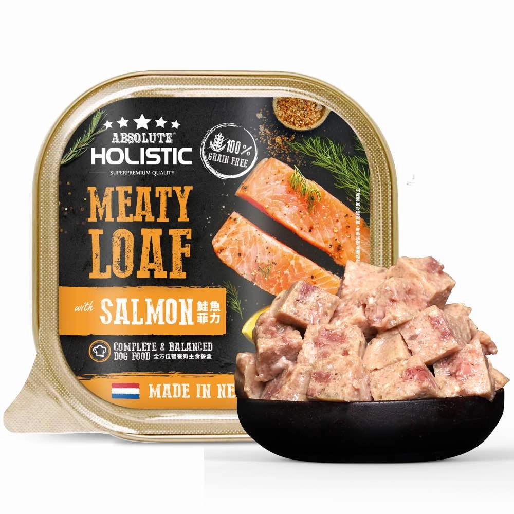 Absolute Holistic Salmon Complete & Balanced Meaty Loaf Wet Tray Dog Food 100g dog toys interactive dog toy plush dog toy dog rope toy squeaky toy