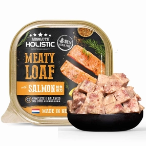 Absolute Holistic Salmon Complete & Balanced Meaty Loaf Wet Tray Dog Food 100g dog toys interactive dog toy plush dog toy dog rope toy squeaky toy