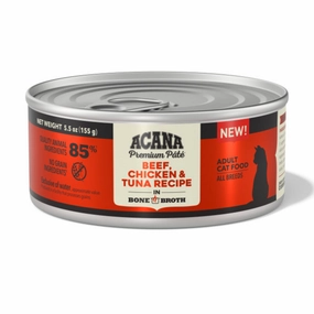 ACANA Beef, Chicken   Tuna Recipe in Bone Broth Wet Cat Food cat calming diffuser cat stress relief anxiety cat treats cat relaxing spray pet mood aid