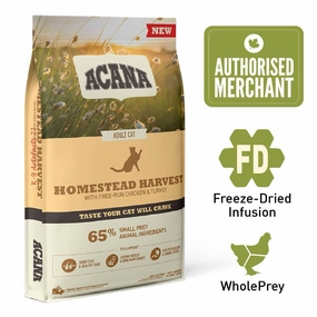 ACANA Freeze-Dried Coated Homestead Harvest Grain-Free Dry Cat Food dry cat food cat treats grain free cat food kitten treats cat dental treats