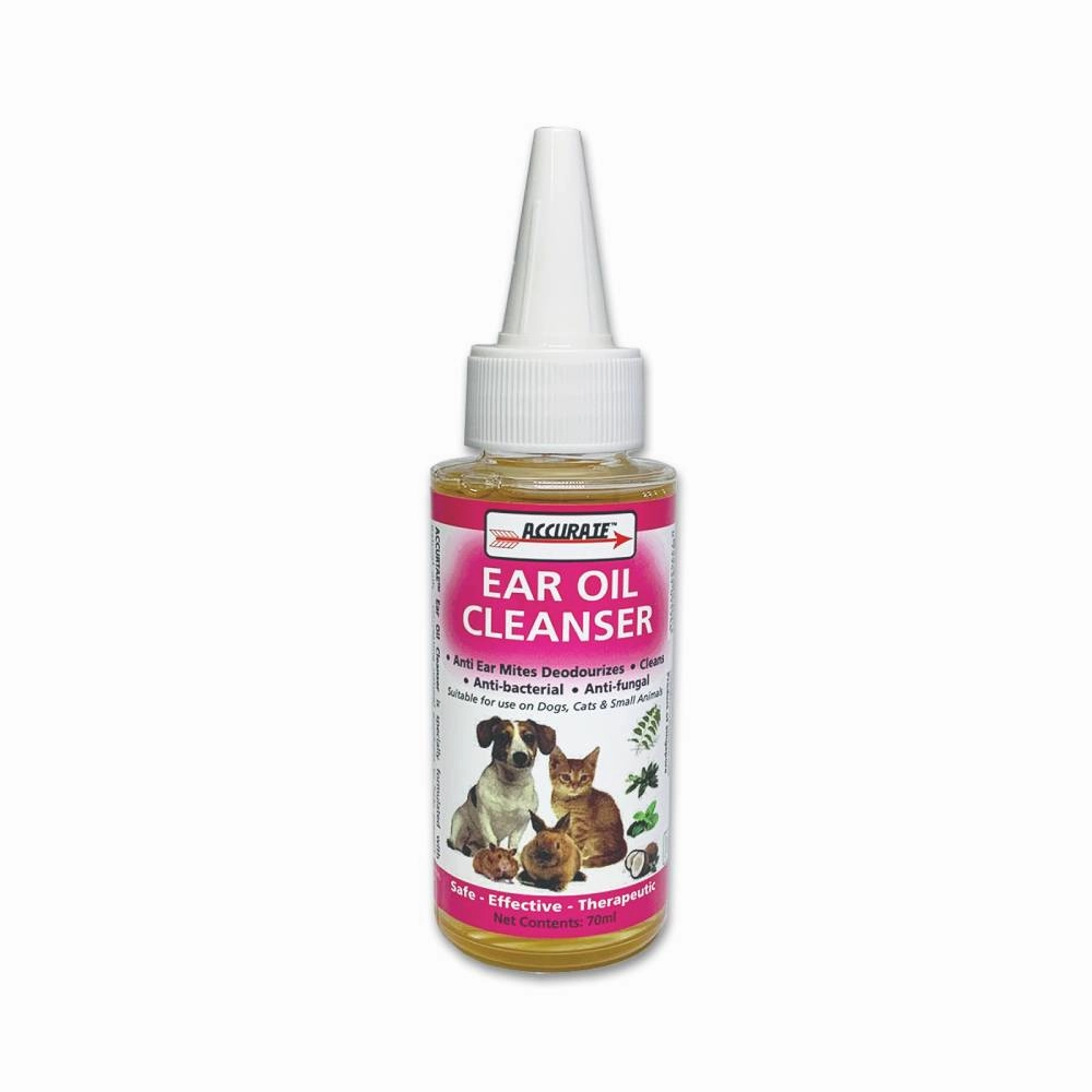 Accurate Ear Drops & Cleanser for Dogs, Cats & Small Animals 70ml puppy starter kit puppy crate puppy collar puppy pee pad puppy food