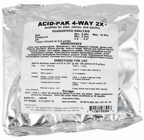 Acid-Pak 4-Way 2X Acidifier for Pigs, Calves, & Poultry multi-pet food pet bundle kits pet care sets pet health combos pet treat packs