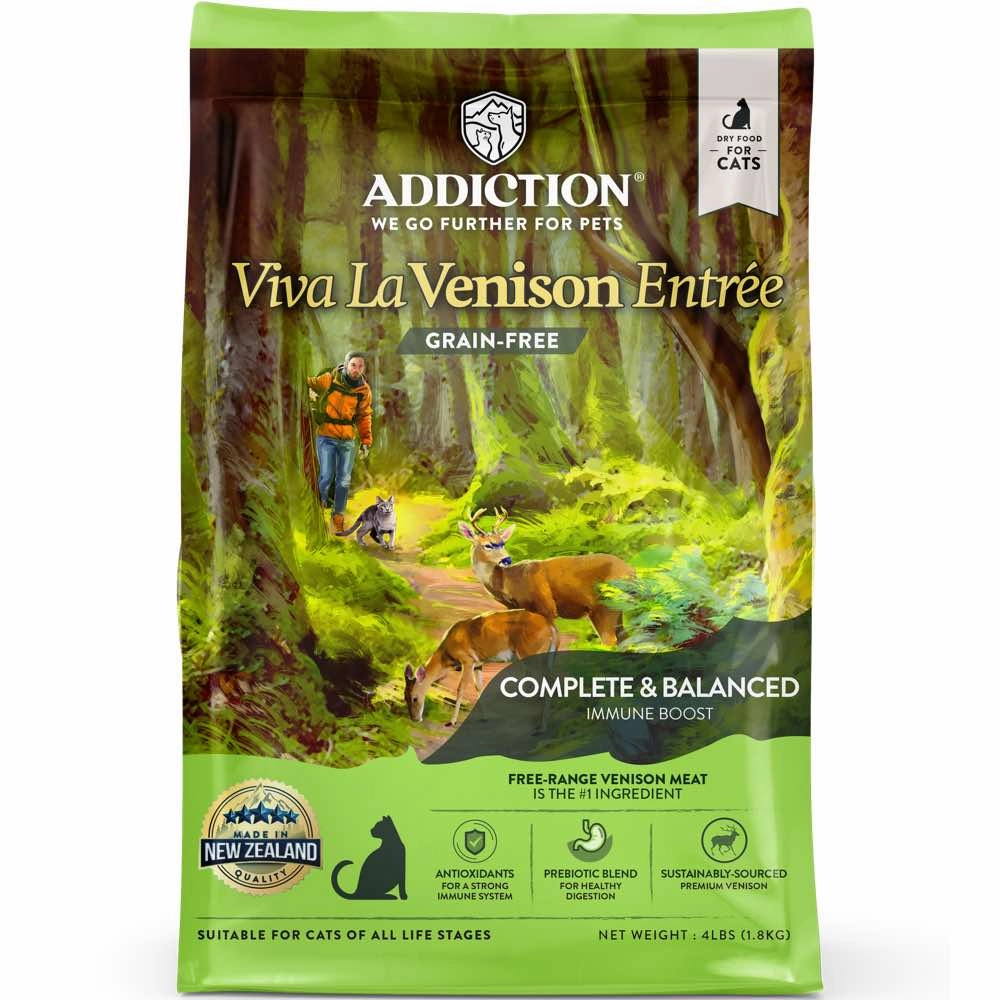 Addiction Viva La Venison Grain-Free Dry Cat Food kitten food wet kitten food kitten milk kitten treats grain free kitten food