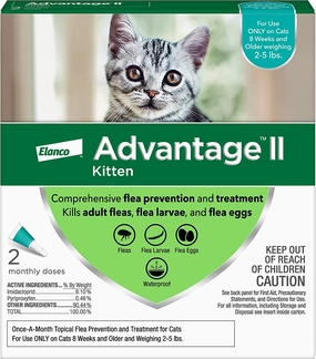 Advantage II for Kittens, 2-5 lbs plush dog toys fluffy dog toy dog cuddle toy dog toy set stuffed toy for dogs