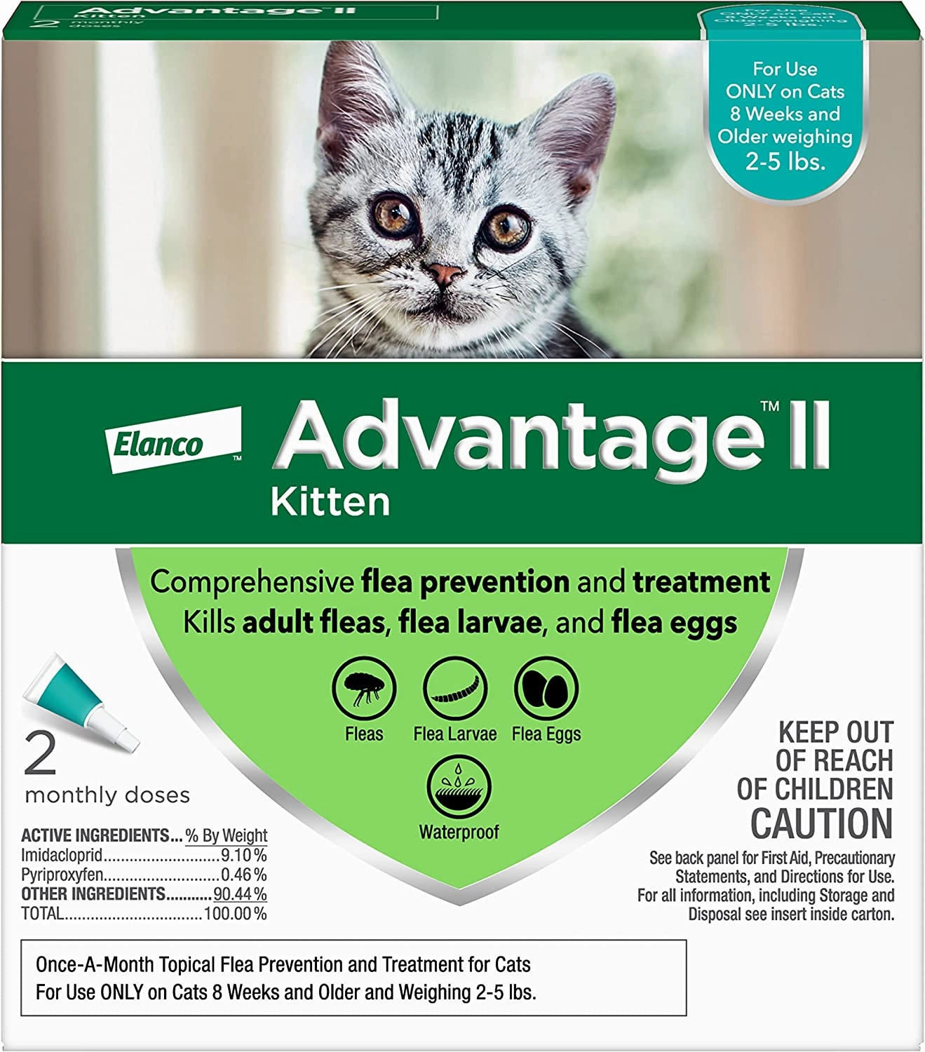 Advantage II for Kittens, 2-5 lbs plush dog toys fluffy dog toy dog cuddle toy dog toy set stuffed toy for dogs