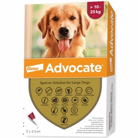 Advocate Spot-on Solution for Dogs 10kg To 25kg (3pcs x2.5ml) plush dog toy soft chew toy squeaky plush pillow toy stuffed dog toy