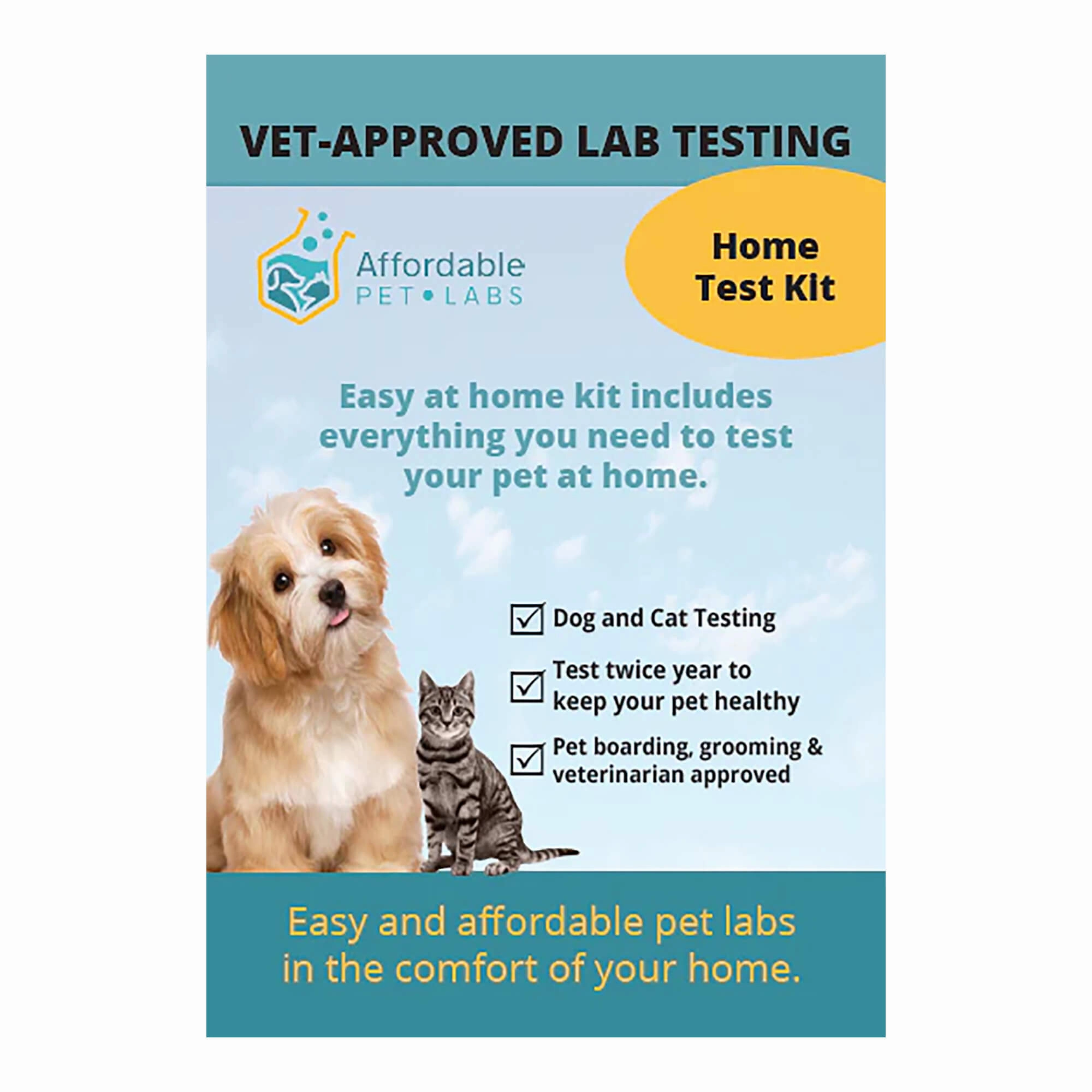 Affordable Pet Labs Large Animal (Horse, Cow, Sheep, Goat and Pig) Fecal Diagnostic Test, Easy Home Kit