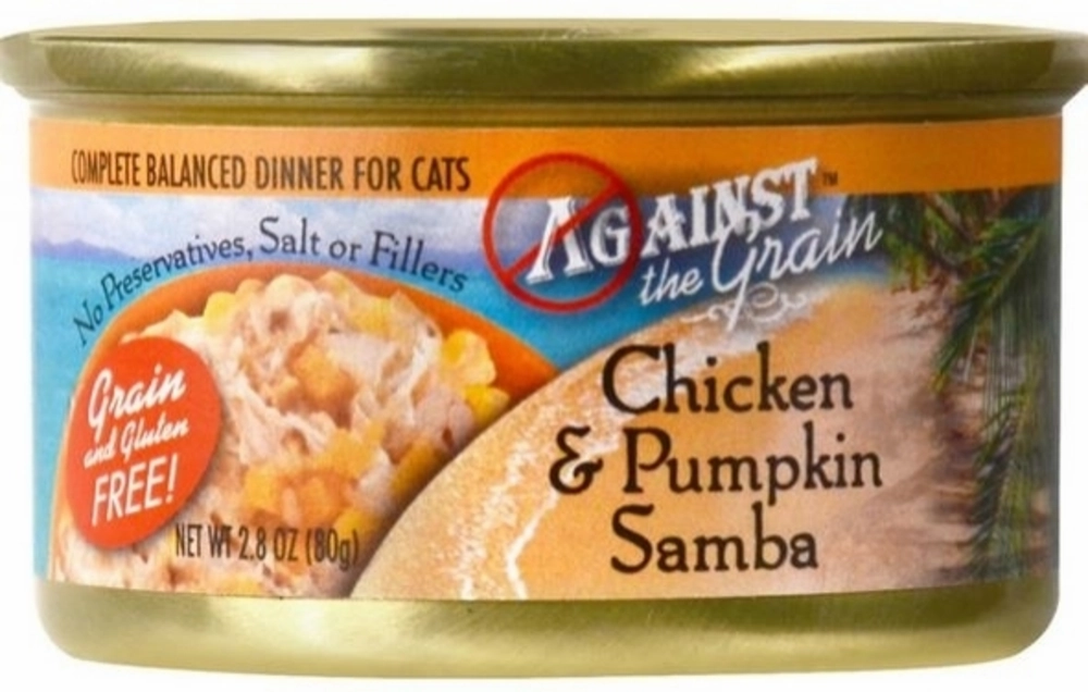Against the Grain Chicken and Pumpkin Samba Canned Cat Food cat calming diffuser cat stress relief anxiety cat treats cat relaxing spray pet mood aid