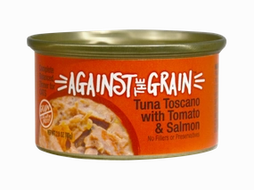 Against the Grain Farmers Market Grain Free Tuna Toscano With Salmon & Tomato Canned Cat Food cat calming diffuser cat stress relief anxiety cat treats cat relaxing spray pet mood aid