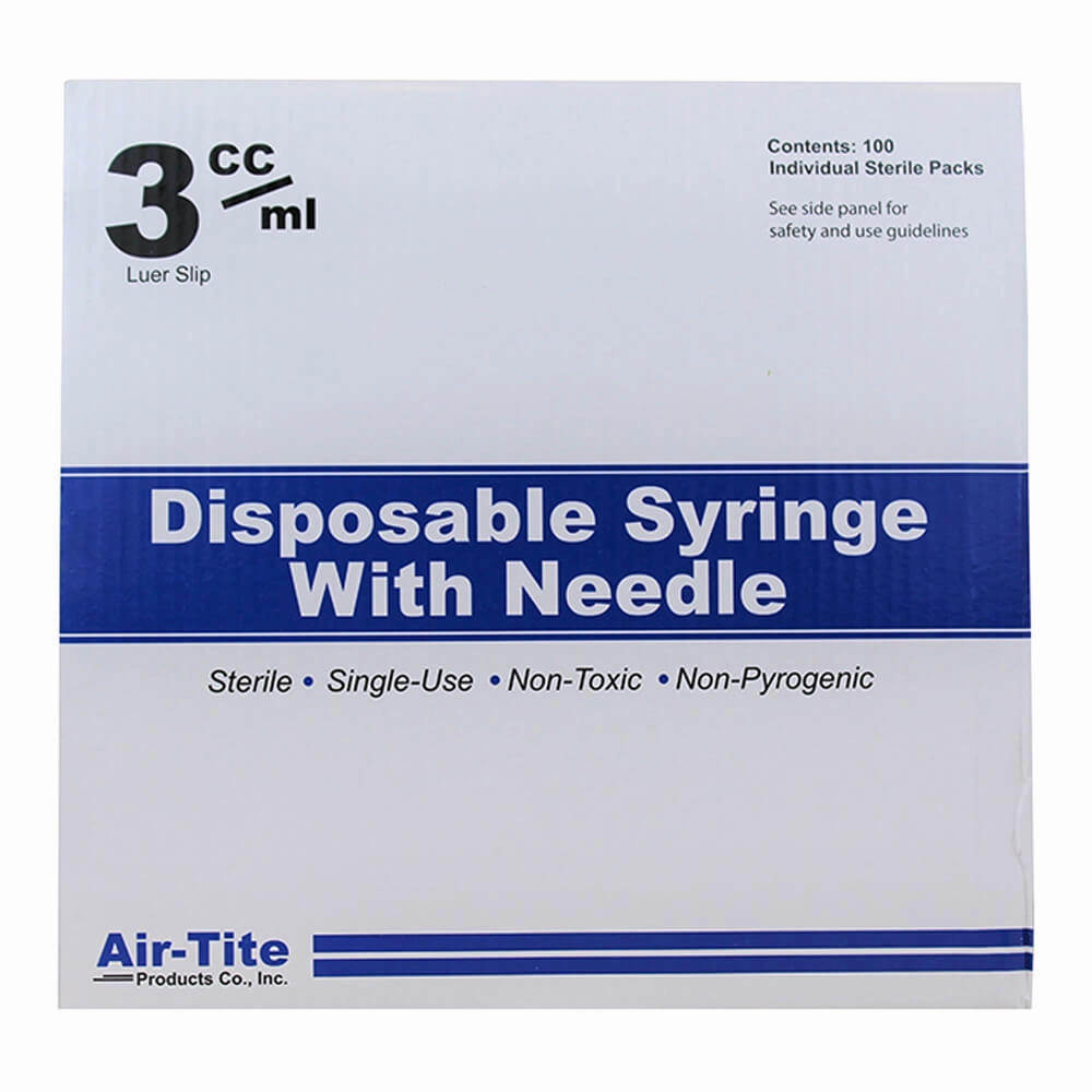 Air-Tite Luer Slip Syringes with Needles, 100 Count multi-pet food pet bundle kits pet care sets pet health combos pet treat packs