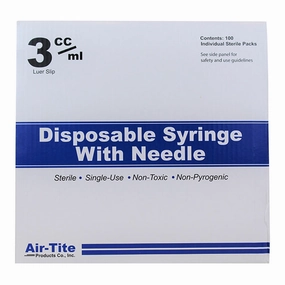 Air-Tite Luer Slip Syringes with Needles, 100 Count chicken supplies backyard chicken coop accessories poultry food chicken vitamins