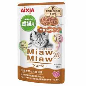 Aixia Miaw Miaw Beef Juicy Pouch Cat Food 60g x 12 dog chew toys dog dental chews durable chew toys puppy chew toy bone chew