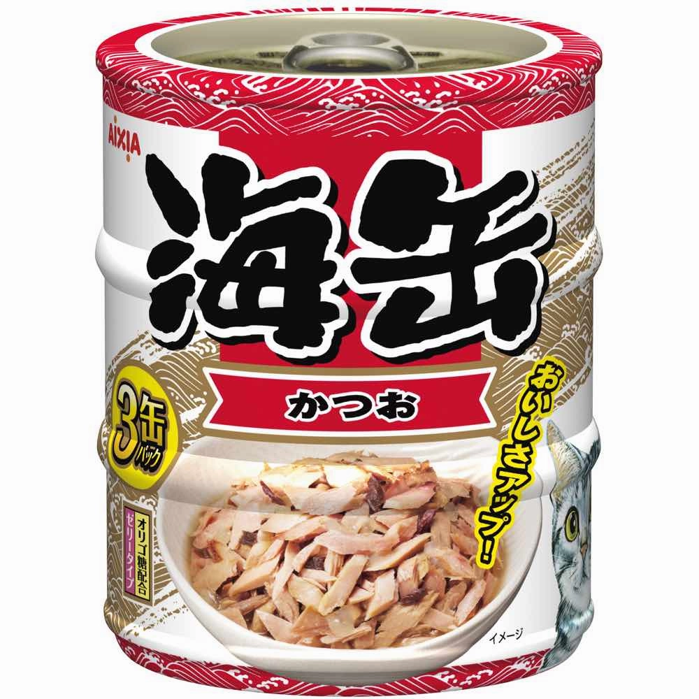 Aixia Umi-Can Mini Skipjack Tuna Canned Cat Food 60g x 3 cat food cans soft cat food high protein cat food natural cat food senior cat food