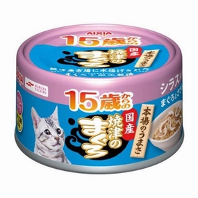 Aixia Yaizu No Maguro Tuna with Chicken Fillet & Whitebait Senior Canned Cat Food 70g cat snacks catnip treats healthy cat food cat reward treats low calorie cat food