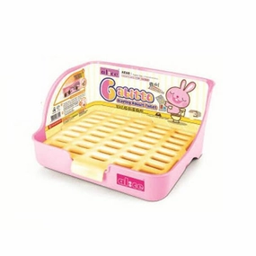 Alice Gabitto Sloping Rabbit Toilet Pink - Small (AE29) dog water fountain slow feeder automatic dog feeder gravity feeder dog food dispenser